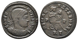 CONSTANTINE I 'THE GREAT' (307/10-337). Follis. Rome.

Obv: CONSTANTINVS AVG.
Helmeted and cuirassed bust right.
Rev: ROMAE AETERNAE / P - R // RT.
Ro...