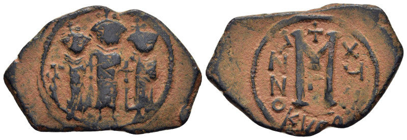 ISLAMIC. Time of the Rashidun. Pseudo-Byzantine (AH 15/16-23/4 = AD 637-643). Ae...