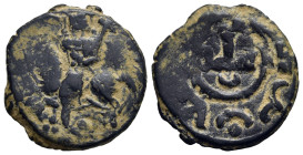 ISLAMIC. Seljuq of Rum, (Sultan ?) Malik Sulaymānshāh, (AH 473-593 / AD 1181-1197) (?). AE fals ND, no mint. 
M. Broome, 2011, p. 56 no. 39.
Condition...