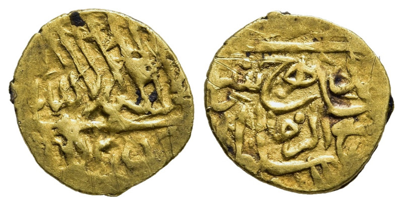 ISLAMIC. Timurid / Mughal Empire. Shah Rukh III (AH 983-987). GOLD 1/4 Mithqal o...