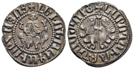 CILICIAN ARMENIA. Levon I (1198-1219). Tram.

Obv: 'Levon King of all the Armenians' (in Armenian).
Levon seated facing on throne, holding globus cruc...