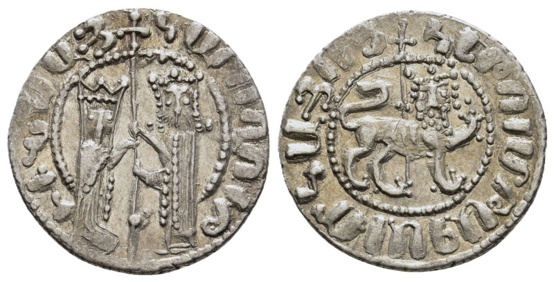 CILICIAN ARMENIA. Hetoum I and Zabel (1226-1270). Tram.

Obv: Zabel and Hetoum s...