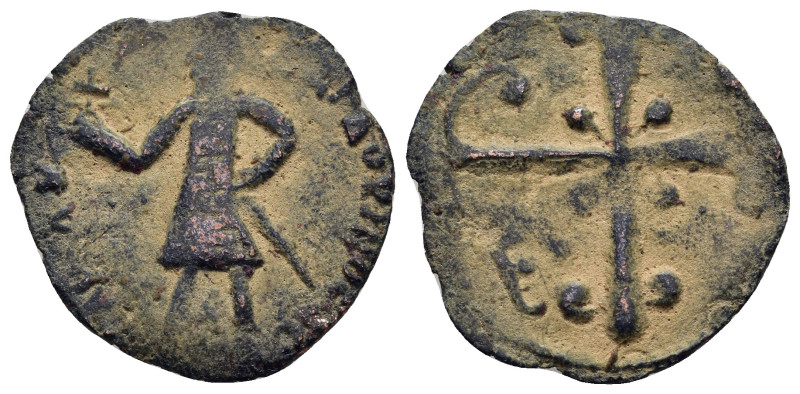CRUSADERS. Edessa. Baldwin II (Second reign, 1108-1118). Follis.

Obv: Baldwin s...