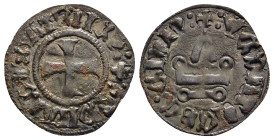 CRUSADERS. Frankish Greece. Contemporary imitation (circa 14th century AD). Denier Tournois. Uncertain mint.

Obv: + DIVVCI ATRIIX (sic!).
Cross patté...