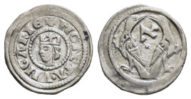 HUNGARY. Stephan V. (1270-1272). Denar.

Obv: +MONETA VNGARIE. Crowned bust left.
Rev: Hebrew letter Aleph flanked by two birds.

Huszár 357.

Conditi...