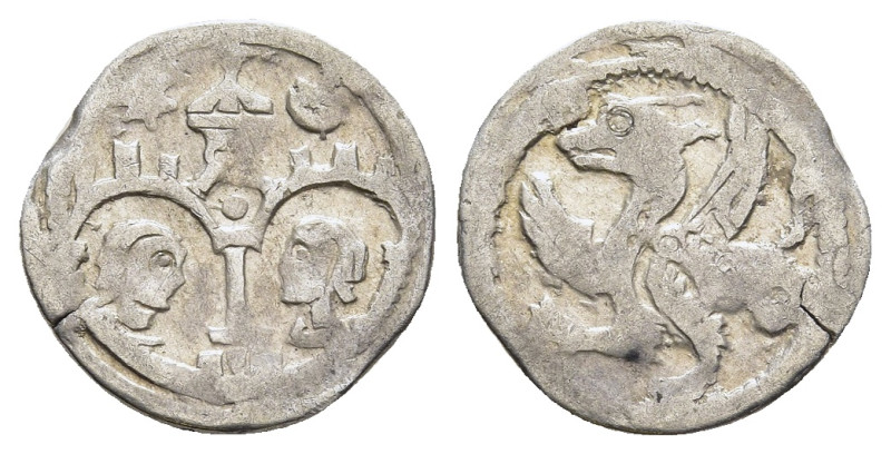 HUNGARY. Ladislaus IV (1272-1290). Denar.

Obv: Two heads facing one another und...