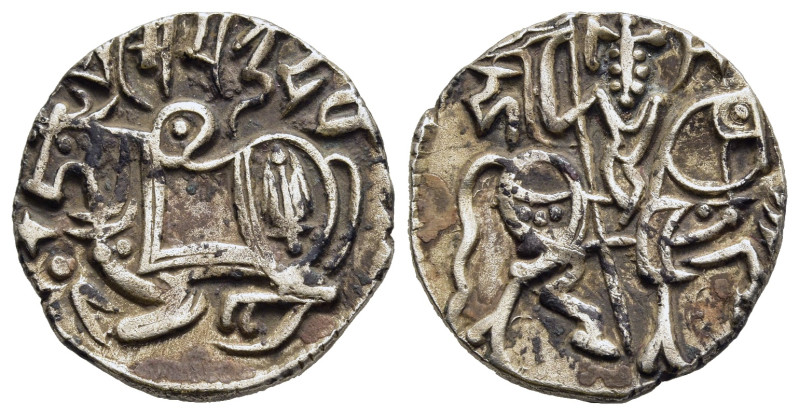 INDIA. Hindu Shahis. Semanta Deva. Jital. Kabul mint ( circa 850-1000). Type 14....