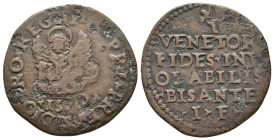 ITALY. Venice. Bisante (Bezant) Ossidionale (1570). Famagusta. Struck during the Siege of Cyprus.

Obv: PRO REGNI CYPRI PRESSIDIO.
Winged and nimbate ...