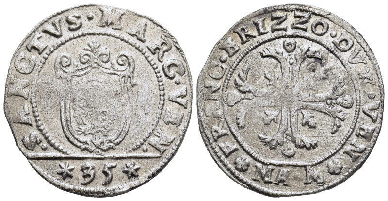 ITALY. Venice. Doge Francesco Erizzo (1631-1646). Quarto di scudo della croce.

...