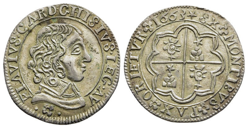 ITALY - LEVANTE. Contemporary imitation of the Avignon Luigino/ 1/12 Ecu (1663) ...