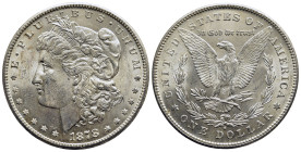 UNITED STATES. Morgan Dollar (1878-S). San Francisco.

Obv: E PLURIBUS UNUM.
Diademed head of Liberty left, wearing grain wreath.
Rev: UNITED STATES O...