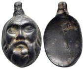 GREEK. Classical period. A lead pendant, depicting a facing Silenos mask (circa 5th-4th century BC).

Condition: Very fine, suspension loop.

Weig...