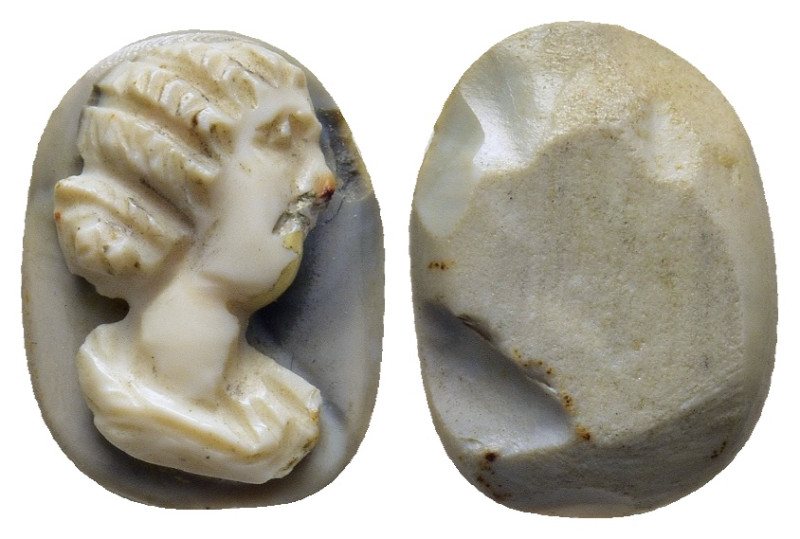 ANTONINE DYNASTIY. A cameo ring bezel, depicting a bust of a female facing right...