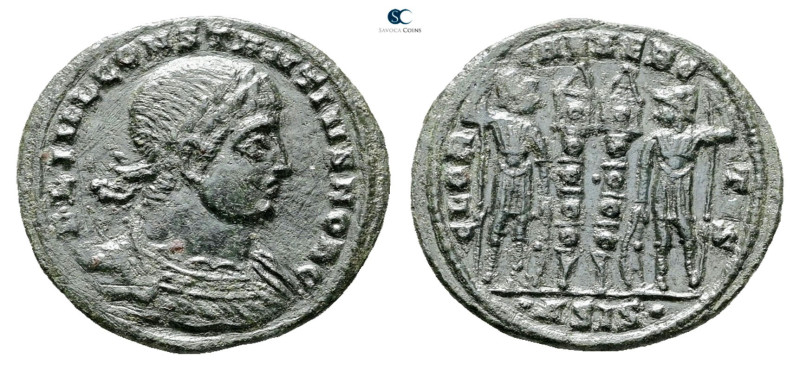Constantius II, as Caesar AD 337-347. Siscia
Follis Æ

20 mm, 2,52 g



N...