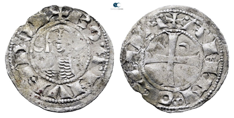 Principality of Antioch. Antioch. Bohemond III AD 1163-1201. 
Denier AR

18 m...