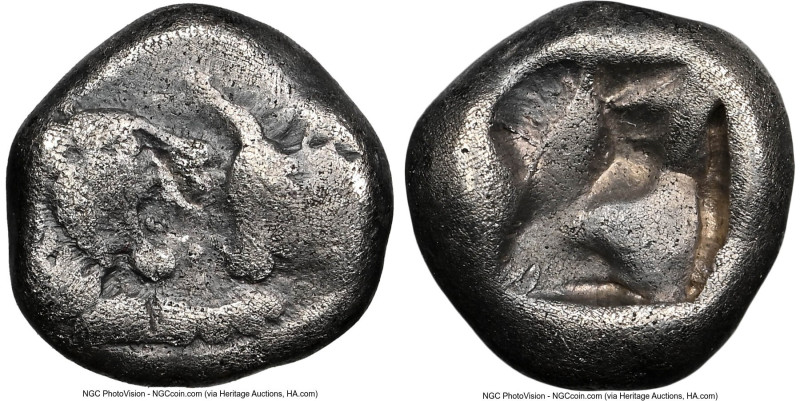 LYDIAN KINGDOM. Croesus (561-546 BC). AR 1/12 stater (7mm, 0.87 gm). NGC Fine 5/...