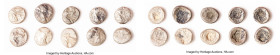 ANCIENT LOTS. Greek. Caria. Halicarnassus. Ca. 510-480 BC. Lot of ten (10) AR hectes. Good-VF. Includes: Ten AR hectes, head of ketos right or left / ...