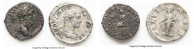 ANCIENT LOTS. Roman Imperial. Lot of two (2) AR denarii. Fine-VF. Includes: Two Roman Imperial AR denarii, various emperors and types. SOLD AS IS, NO ...