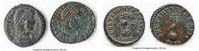 ANCIENT LOTS. Roman Imperial. Constantius II, as Augustus (AD 337-361). Lot of two (2) AE folles. Choice Fine-Choice VF. Includes: Two Roman Imperial ...