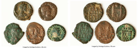 ANCIENT LOTS. Roman Imperial. Lot of five (5) AE issues. Good-VG. Includes: Five Roman Imperial AE issues, various denominations, regions, and types. ...