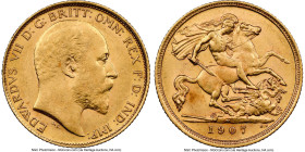 Edward VII gold 1/2 Sovereign 1907-M AU58 NGC, Melbourne mint, KM14, S-3975. HID09801242017 © 2024 Heritage Auctions | All Rights Reserved www.HA.com/...