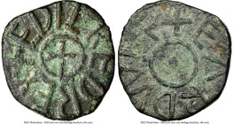 Kings of Northumbria Pair of Certified Assorted Styca Issues NGC, 1) Aethelred II (2nd Reign, 843/844-7849/850) Styca ND (843-850) XF Details (Environ...