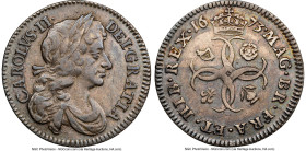 Charles II 4-Piece Certified Maundy Set 1673 NGC, 1) 4 Pence 1673 AU53, KM434 2) 3 Pence 1673 VF30, KM433 3) 2 Pence 1673 AU Details (Reverse Scratche...