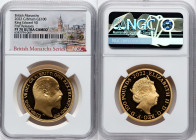 Elizabeth II gold Proof "King Edward VII" 100 Pounds (1 oz) 2022 PR70 Ultra Cameo NGC, S-BMGA4. Mintage: 610. British Monarchs series. First Releases....