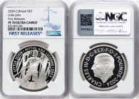 Charles III silver Proof "Little John" 2 Pounds (1 oz) 2024 PR70 Ultra Cameo NGC, Mintage: 1,510. Myths and Legends series. First Releases. HID0980124...