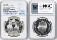 Charles III silver Proof "Han Solo & Chewbacca" 2 Pounds (1 oz) 2024 PR70 Ultra Cameo NGC, Mintage: 3,010. Star Wars series. First Releases. HID098012...