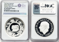 Charles III silver Proof "Waterloo Medal - Allied Leaders" 5 Pounds (2 oz) 2024 PR70 Ultra Cameo NGC, Mintage: 3,060. Great Engravers series. Original...