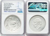 Charles III silver Matte Proof "Waterloo Medal - Allied Leaders" 5 Pounds (2 oz) 2024 PR69 NGC, Mintage: 2,960. Great Engravers series. Original desig...