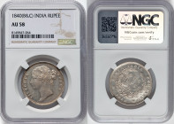 British India. Victoria 3-Piece Lot of Certified Rupees 1840 (b & c) AU58 NGC, Calcutta mint, KM458.2. HID09801242017 © 2024 Heritage Auctions | All R...