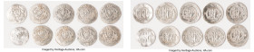 Abbasid Governors of Tabaristan. Anonymous 10-Piece Lot of Uncertified Hemidrachms ND (AD 780-793) XF, Tabaristan mint, A-73. Average size 23.7mm Aver...