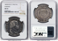 Sardinia. Vittorio Emanuele I 5 Lire 1820 (Eagle)-L AU53 NGC, Turin mint, KM113, Dav-133. HID09801242017 © 2024 Heritage Auctions | All Rights Reserve...