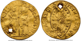 Venice. Francesco Molin gold Zecchino ND (1646-1655) AU Details (Holed) NGC, KM212, Fr-1318. HID09801242017 © 2024 Heritage Auctions | All Rights Rese...