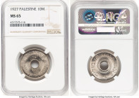 British Mandate 10 Mils 1927 MS65 NGC, London mint, KM4. HID09801242017 © 2024 Heritage Auctions | All Rights Reserved www.HA.com/TexasAuctioneerLicen...
