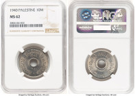 British Mandate 10 Mils 1940 MS62 NGC, London mint, KM4. HID09801242017 © 2024 Heritage Auctions | All Rights Reserved www.HA.com/TexasAuctioneerLicen...