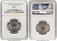 British Mandate 10 Mils 1941 MS63 NGC, London mint, KM4. HID09801242017 © 2024 Heritage Auctions | All Rights Reserved www.HA.com/TexasAuctioneerLicen...