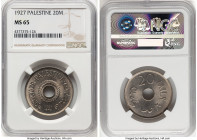 British Mandate 20 Mils 1927 MS65 NGC, London mint, KM5. First year of type. HID09801242017 © 2024 Heritage Auctions | All Rights Reserved www.HA.com/...