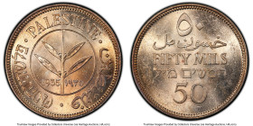 British Mandate 50 Mils 1935 MS64 PCGS, London mint, KM6. HID09801242017 © 2024 Heritage Auctions | All Rights Reserved www.HA.com/TexasAuctioneerLice...