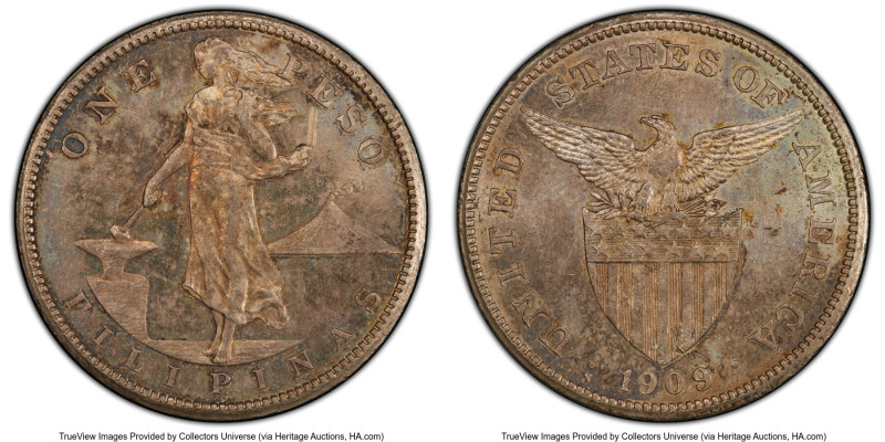 USA Administration Peso 1909-S MS62 PCGS, San Francisco mint, KM172. HID09801242...
