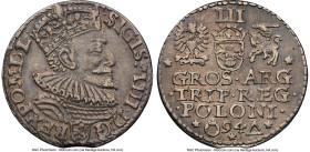 Sigismund III 3 Groszy 1594 AU53 NGC, Marienburg mint, Gum-1021. HID09801242017 © 2024 Heritage Auctions | All Rights Reserved www.HA.com/TexasAuction...
