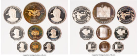 3-Piece Lot of Uncertified 3-Piece Proof Sets, 1) Swaziland: Sobhuza II 3-Piece "75th Anniversary" 15, 7-1/2, and 5 Emalangeni 1974, Proof, KM18, KM16...