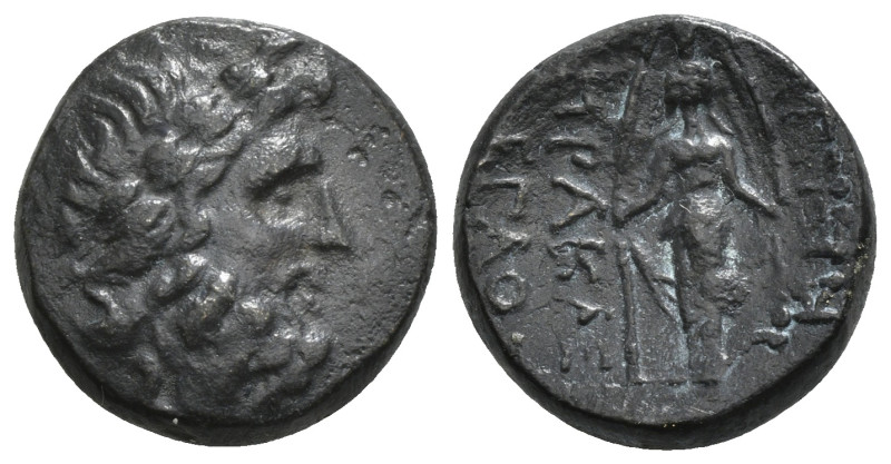 PHRYGIA. Apameia. Ae (Circa 100-50 BC).
Obv: Head of Zeus right, wearing oak wre...