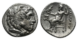 KINGS OF MACEDON. Philip III Arrhidaios (323-317 BC). Drachm.
Obv: Head of Herakles right, wearing lion skin.
Rev: ΦΙΛΙΠΠΟY.
Zeus seated left, holding...