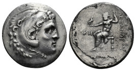 KINGS OF MACEDON. Alexander III 'the Great' (336-323 BC).Tetradrachm.
Obv: Head of Herakles right, wearing lion skin.
Rev: AΛΕΞΑΝΔΡΟY.
Zeus seated lef...