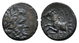 PISIDIA. Termessos. Ae (1st century BC). Dated CY 22.
Obv: Laureate head of Zeus right.
Rev: TEP.
Forepart of horse left 3,59 g