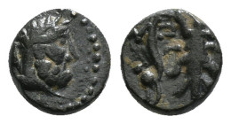 PISIDIA. Selge. Ae (2nd-1st centuries BC).
Obv: Head of Herakles right, with club over shoulder.
Rev: CEΛΓE.
Thunderbolt and bow 2,86 g