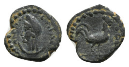 PISIDIA. Antioch. Pseudo-autonomous. Time of Antoninus Pius (138-161). Ae.
Obv: ANTI AΘOHAΘ.
Draped bust of Mên left, wearing Phrygian cap and with cr...